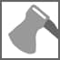 Symbol Holz- schlagen